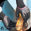 SRSAFETY Gants résistant à l&#39;huile / gants en nitrile en mousse noire entièrement moulés industriels / gant de travail de sécurité